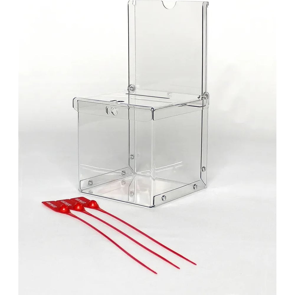 Изображение товара Ящик для пожертвований и голосования CRYSTAL-BOX 28х14х14 см прозрачный