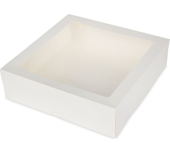 Изображение товара Кондитерская коробка для торта S-CHIEF с окном 20x20x4.5 см BFC-020 730274