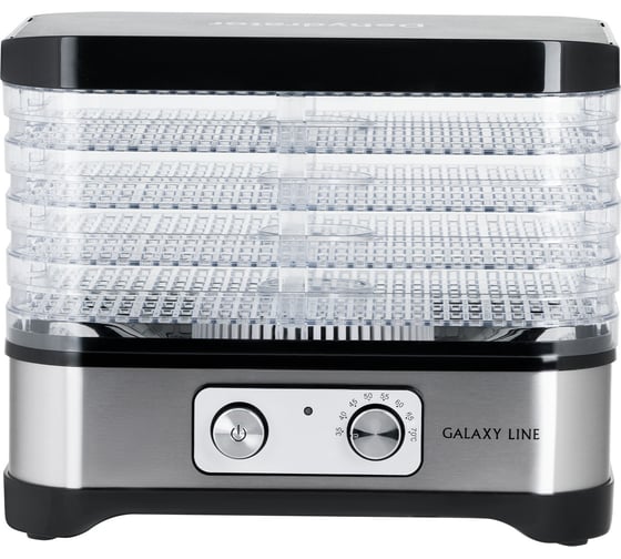 Изображение товара Электросушилка для овощей и фруктов Galaxy LINE GL 2639 500 Вт, регулятор температуры 35-70 C, конвекция, защита от перегрева 7020926390