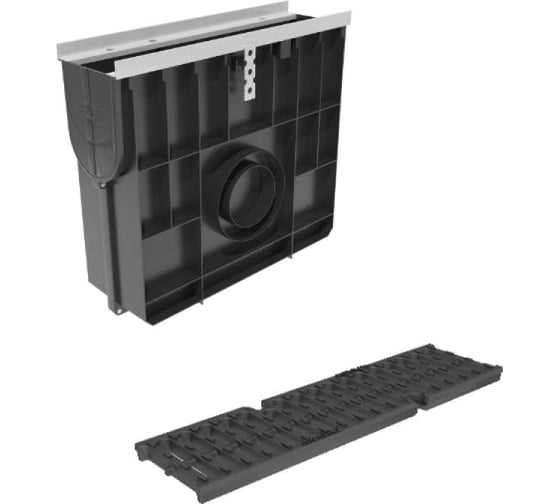 Изображение товара Пескоуловитель Gidrolica усиленный, пластиковый, с щелевой чугунной решеткой, класс d400 080850109D