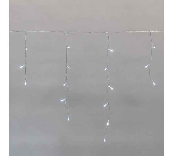 Изображение товара Гирлянда Neon-Night Айсикл (бахрома) 10x0,6м, с эффектом мерцания, прозрачный, IP44, 238LED, диоды Белые, 230В 255-545
