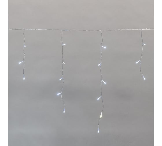 Изображение товара Гирлянда Neon-Night Айсикл (бахрома) 5x0,6м, с эффектом мерцания, прозрачная, IP44, 112 LED Белый, 230В 255-525