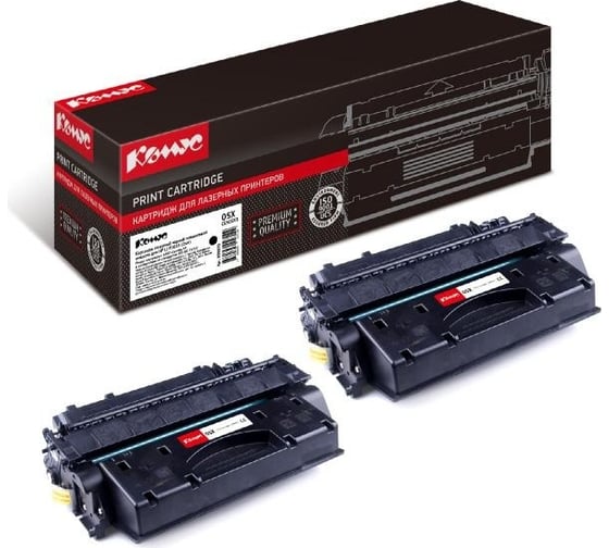 Изображение товара Лазерный картридж Комус 05x ce505xd черный, повышенной емкости, для hp lj (2 шт./уп.) 856070