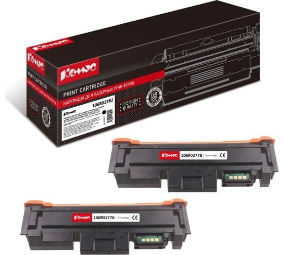 Изображение товара Лазерный картридж Комус 106r02782 черный, для xerox 3052/3260 (2 шт./уп.) 856047