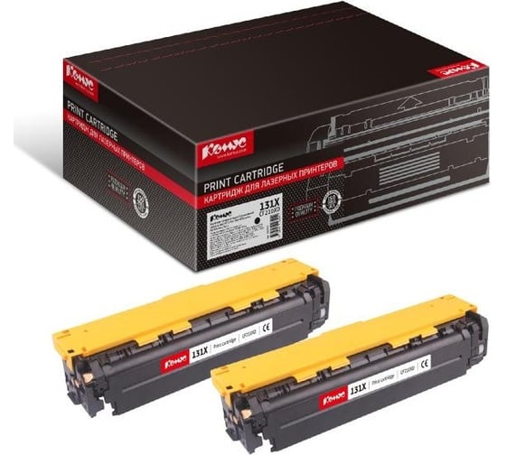 Изображение товара Лазерный картридж Комус 131x cf210xd черный, повышенной емкости, для hp lj (2 шт./уп.) 856076