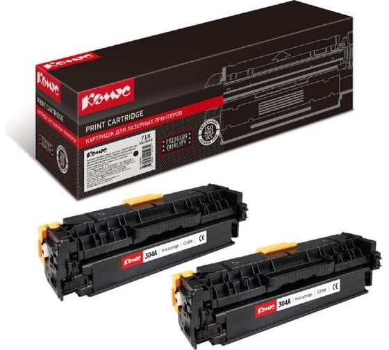 Изображение товара Лазерный картридж Комус 718 2662b005 черный, для canon (2 шт./уп.) 856092