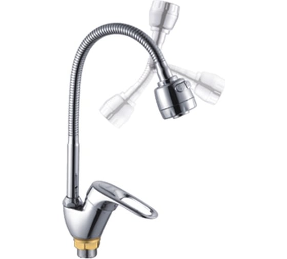 Изображение товара Однорычажный смеситель Potato с гибким изливом и возможностью регулировки положения излива P5825