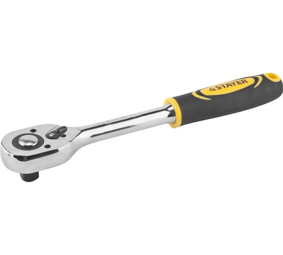 Изображение товара Трещотка для торцовых головок STAYER PROFI Сr-V сталь, 45 зубцов, 1/4" 27786-1/4