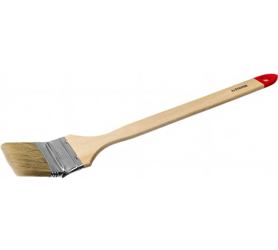 Изображение товара Радиаторная кисть для всех видов ЛКМ STAYER MASTER Универсал, светлая натуральная щетина, деревянная ручка, 2,5/63мм 0112-63_z*01