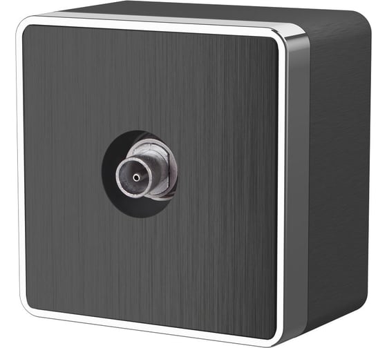 Изображение товара ТВ-розетка WERKEL W5083004 оконечная Gallant графит рифленый a051343
