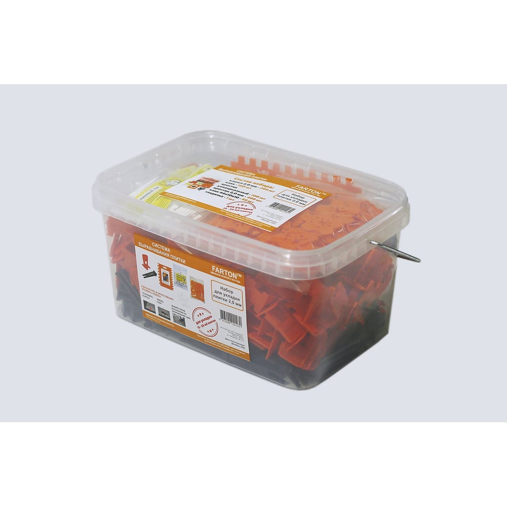 Изображение товара Набор СВП 2.0 мм Farton 100020 для качественного выравнивания плитки