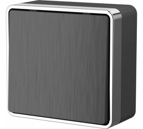 Изображение товара Выключатель WERKEL W5012004 одноклавишный проходной Gallant графит рифленый a051338