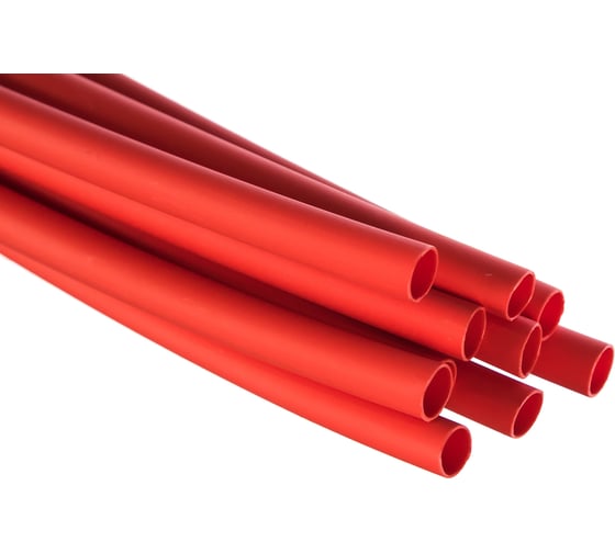 Изображение товара Термоусадочная клеевая трубка КВТ, ТТК 3:1-6/2 красная 67233