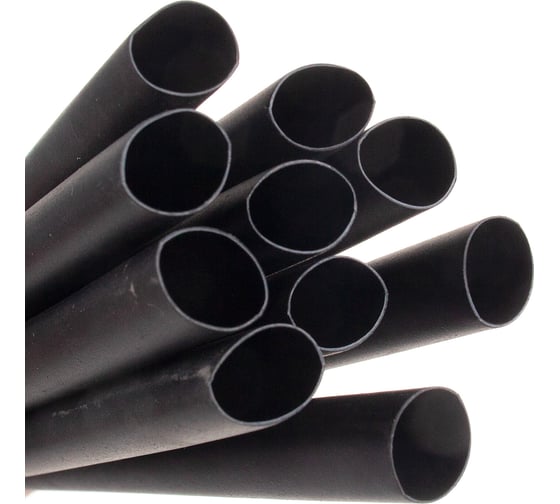 Изображение товара Термоусадочная клеевая трубка КВТ, ТТК 2:1-12/6 черная 74303