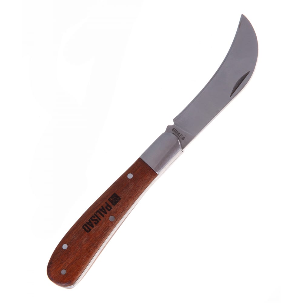 Садовый складной нож PALISAD нож садовый складной palisad изогнутое лезвие 170 мм деревянная рукоятка