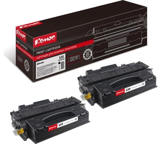 Изображение товара Лазерный картридж Комус 53x q7553xd черный, повышенной емкости, для hp lj (2 шт./уп.) 856085
