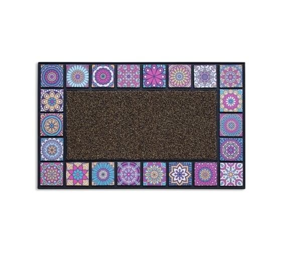 Изображение товара Придверный коврик ATTRIBUTE MOSAIC QUADRO violet 76Х45 см AMM275