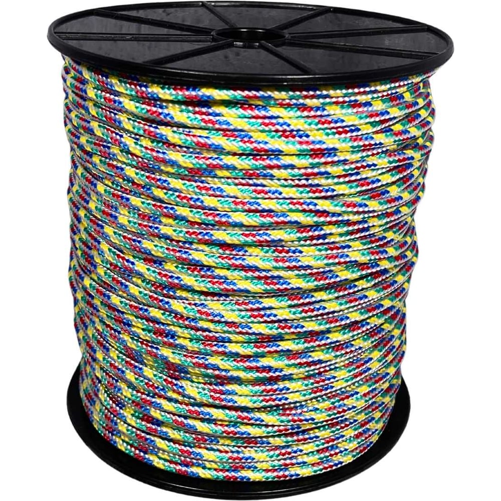 Изображение товара Шнур плетеный полипропиленовый ООО Оптхозторг 3 мм 100 м разноцветный 05831001