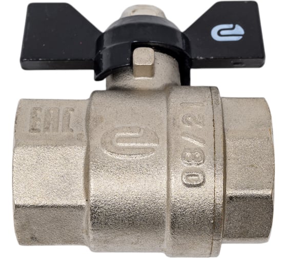 Изображение товара Шаровой кран для воды ONDO 1", г/г, бабочка, никель ONFFB001