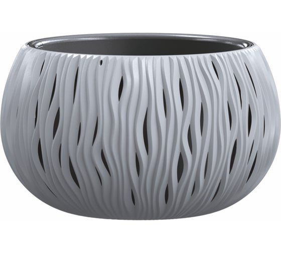 Изображение товара Кашпо для цветов Prosperplast SANDY BOWL DSK370-405U серый 2 предмета 9л DSK370-405U