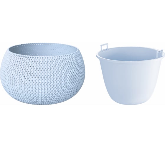 Изображение товара Кашпо для цветов Prosperplast SPLOFY BOWL DKSP370-656U голубой 2 предмета 9л DKSP370-656U