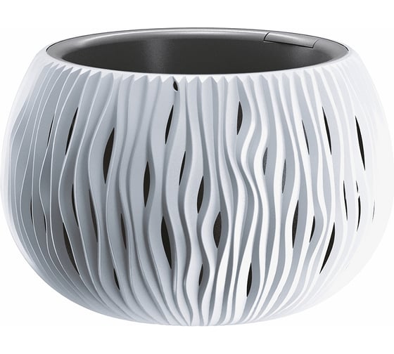 Изображение товара Кашпо для цветов Prosperplast SANDY BOWL белый 2 предмета 3,9л DSK290-S449