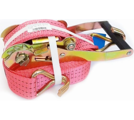 Изображение товара Стяжной ремень для крепления груза эконом класса РОМЕК 1,5/3,0тн с крюками арт. 50.15.1.0 10000