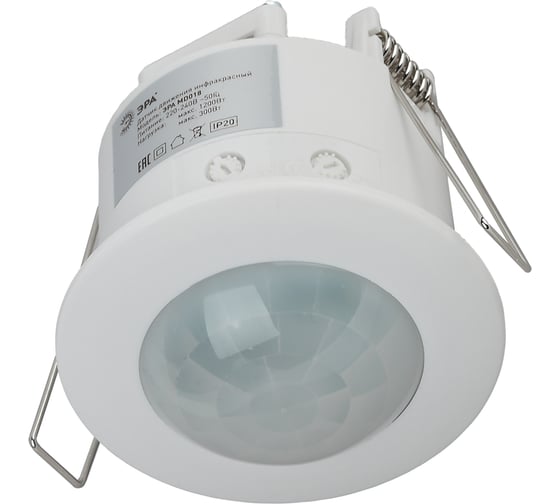 Изображение товара Датчик движения ЭРА MD 018 белый, 1200Вт, 360 гр.,6М, Б0043795