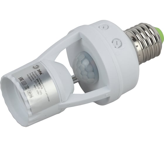 Изображение товара Датчик движения ЭРА MD 015 белый E27 60Вт 360гр 6м IP2 Б0043792