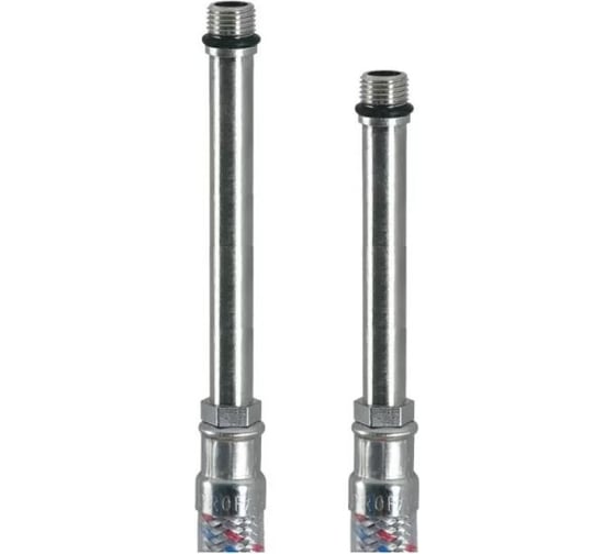 Изображение товара Подводка  смесителя PROFLINE 150 см, нерж., удл.штуцер (пара=2 штуки) УТ-00024310