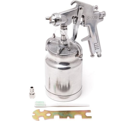 Изображение товара Краскораспылитель Partner с нижним металлическим бачком 1000 мл, 1,8 мм, 5 bar, 113-141 л/мин, присоединительная резьба 1/4 S-770S(7095)