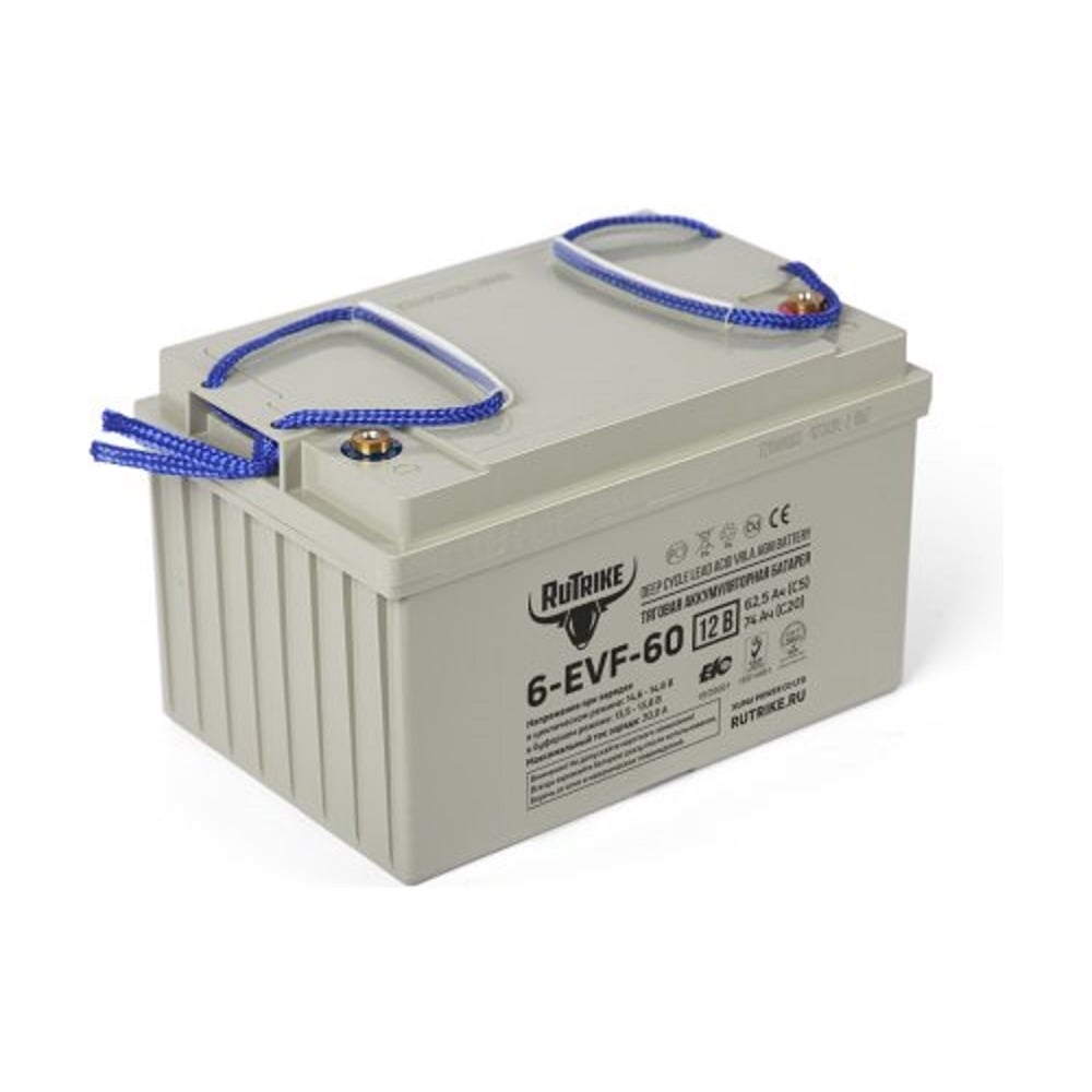Изображение товара Тяговый аккумулятор 6-EVF-60, 12В, 60 А/ч (C5) Rutrike 022599