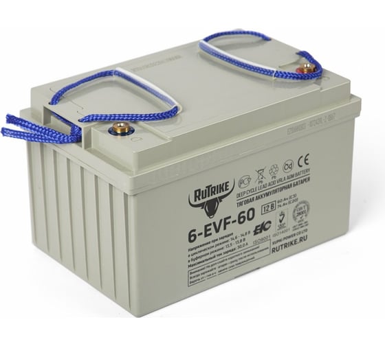 Изображение товара Тяговый гелевый аккумулятор Rutrike 6-EVF-60 12V, 60A/H C3 22599 022599
