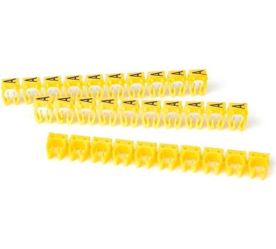 Изображение товара Наборный маркер HLT символ "A" желтый 2,5 мм² (уп./100 шт.) 084-08-128