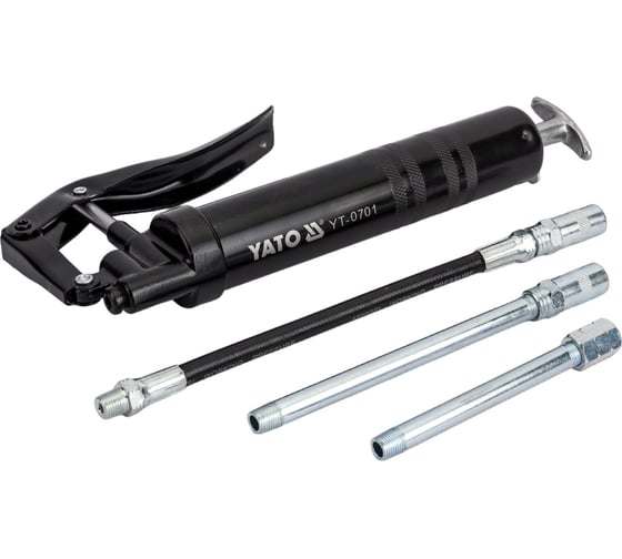 Изображение товара Шприц YATO для консистентной смазки 120мл с жестким и гибким шлангом под запасную тубу YT-0701 39860701 092 1