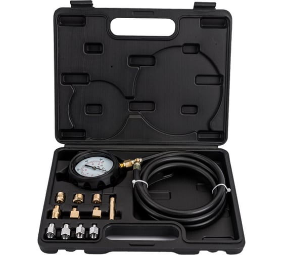 Изображение товара Тестер давления масла YATO 0-500 PSI/0-35 бар набор 12 предметов пластиковый кейс YT-73030