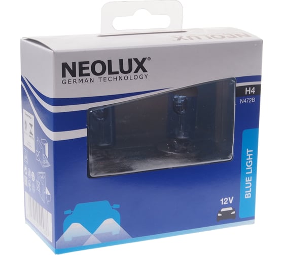 Изображение товара Автолампа H4 NEOLUX 60 55 P43t-38 BLUE LIGHT 4000K бокс, 2шт 12V 1 10 N472B-2SCB 482292