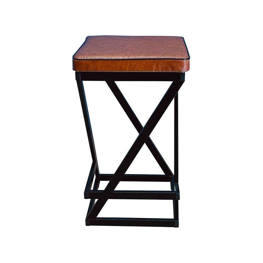 Изображение товара Полубарный табурет NEW VICTORIA "Лофт" черный-коричневый 993