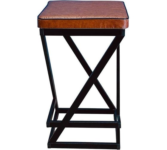 Изображение товара Полубарный табурет NEW VICTORIA "Лофт" черный-коричневый 993