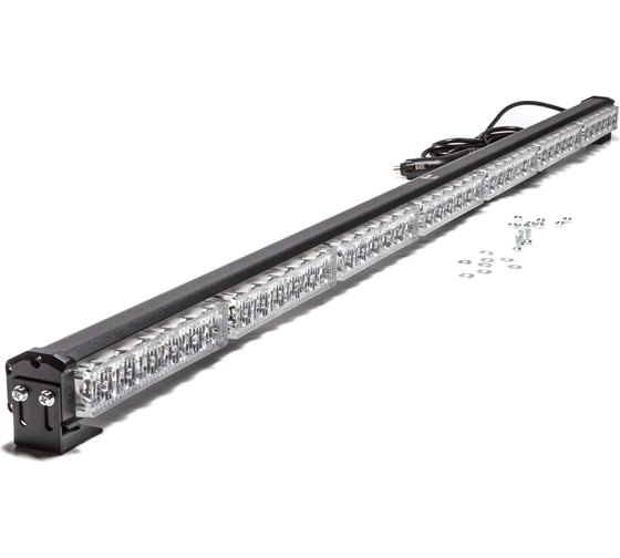 Изображение товара Маяк-стробоскоп АВТОЭЛЕКТРИКА ae42w-7eps-1s 42 вт, 12/24 в, 1-сторона, 7 блоков epistar, 28 режимов, провод 3 м, кронштейн 09.02319