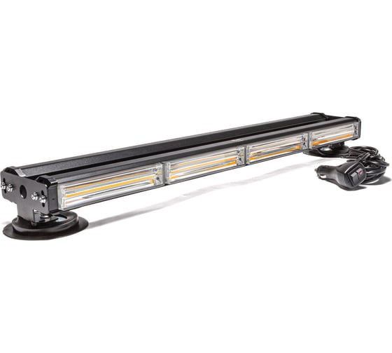 Изображение товара Маяк-стробоскоп АВТОЭЛЕКТРИКА ae48w-4cob-2s-m 48 вт, 12/24 в, 2-стороны, 4+4 блока cob, 18 режимов, провод 3 м, магнит 09.02323