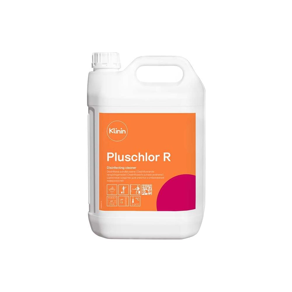 Изображение товара Щелочное средство для очистки и дезинфекции поверхностей Klinin PLUSCHLOR R 5 л