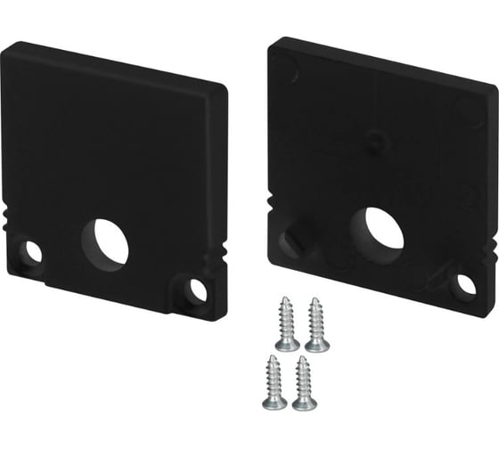 Изображение товара Заглушка Arlight SL-SLIM20-H20 BLACK с отверстием 1комплект 047637