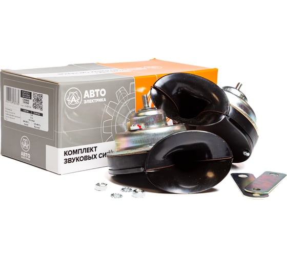 Изображение товара Звуковой сигнал АВТОЭЛЕКТРИКА ваз-2106, 07, уаз 12 в, комплект, улитка 06.1225
