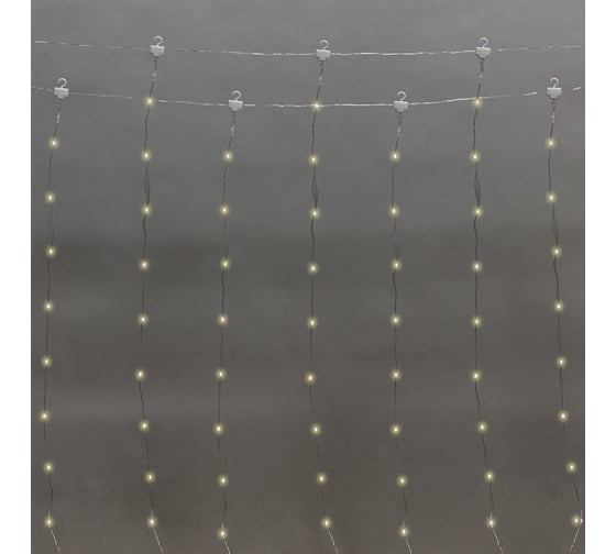Изображение товара Гирлянда Дождь из Росы Neon-Night 3x2м, 200LED теплый белый, IP20, USB + пульт управления, с крючками для крепления 315-876
