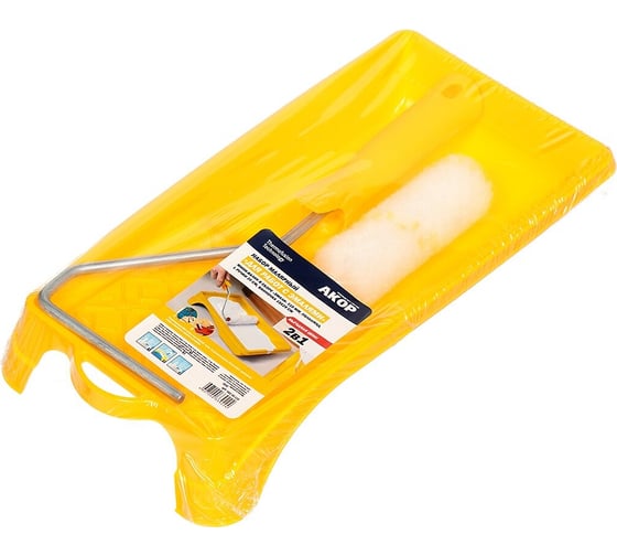 Изображение товара Набор для работ с эмалями АКОР мини-валик 110мм + ванночка 15x29см) Акор 562 30 110