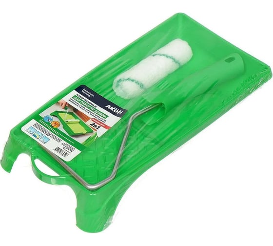 Изображение товара Набор для работ по дереву АКОР мини-валик L110mm, ванночка 15x29см 564 30 110