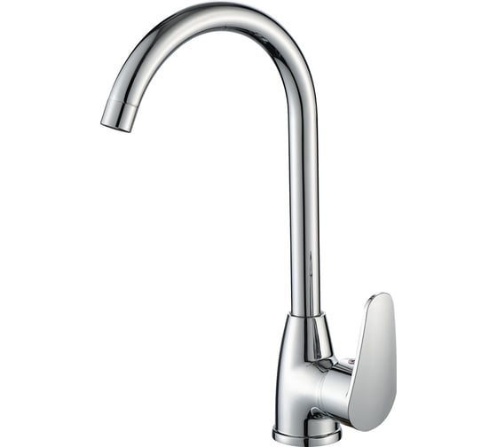 Изображение товара Смеситель для кухни ROEGEN 40 мм, на гайке, c боковой металлической ручкой RG014U