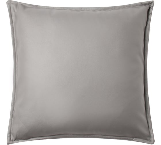 Изображение товара Чехол на подушку Этель кожзам 45x45 см, серый 9667759