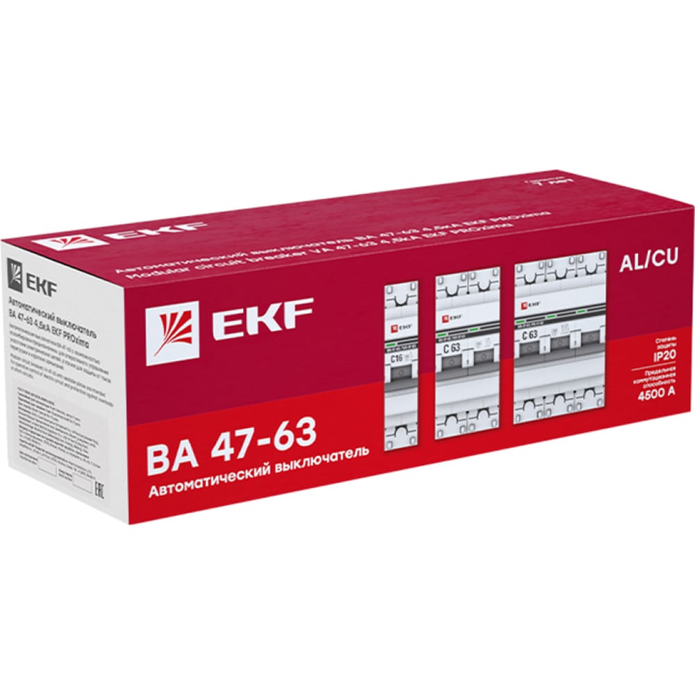Автоматический выключатель EKF автоматический выключатель ekf proxima ba 47 63 10а 3p 4 5 ка c